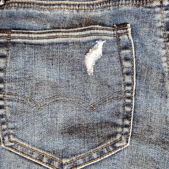 American Eagle Mens Ne(x)t Level Airflex Skinny Destroyed Patch Jeans - Size 30 - Picture 8 of 12